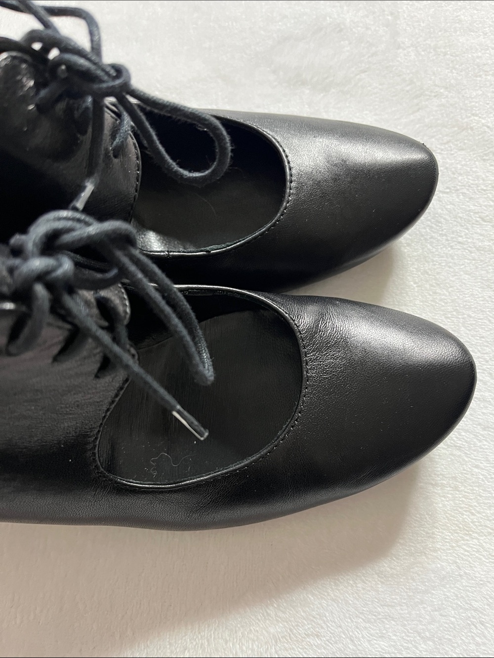 Paul Green size 4.5 (7) black lace up vintage style heels - Picture 4 of 11